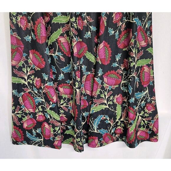 Lularoe Azure Floral Print Slinky Knee Length Pyll On A-Line Skirt Large NWT - Picture 6 of 9